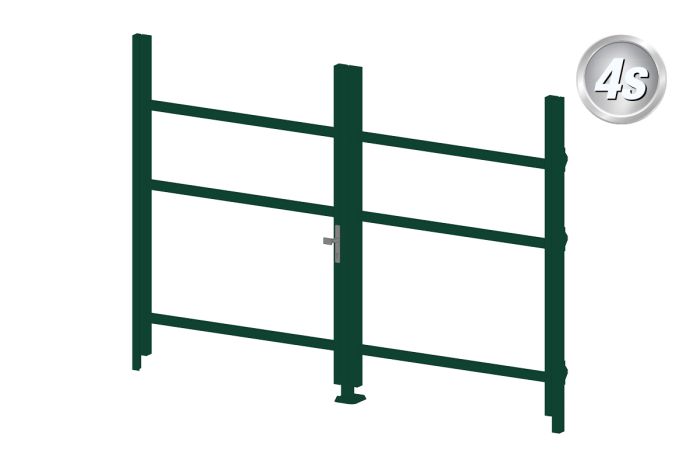 Okvir za vrata iz aluminija-brez polnila - 2-krilna (profil: 63 mm) - višina krila: 1440-2000 mm, naslon: desno, barva: zelena