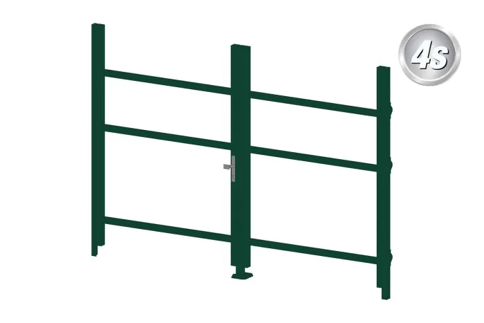 Okvir za vrata iz aluminija-brez polnila - 2-krilna (profil: 63 mm) - višina krila: 1440-2000 mm, naslon: desno, barva: zelena