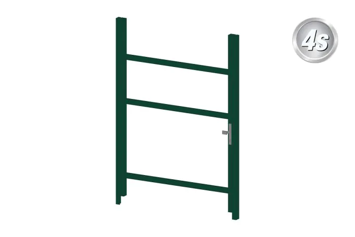 Alu okvir vrat 1-krilna brez polnila (Profil: 63 mm) - višina krila: 1400-2000 mm, naslon: desno, barva: zelena