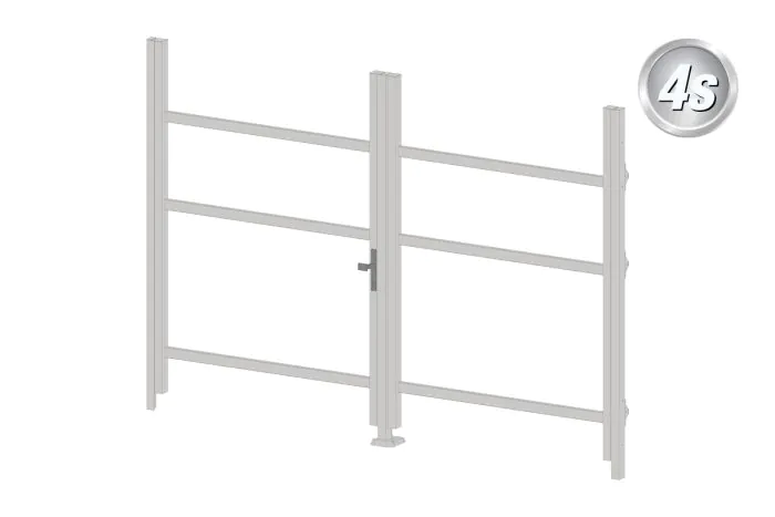 Okvir za vrata iz aluminija-brez polnila - 2-krilna (profil: 63 mm) - višina krila: 1440-2000 mm, naslon: desno, barva: siva