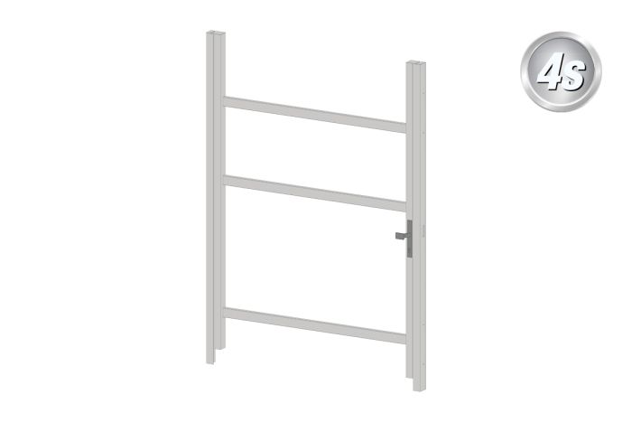 Alu okvir vrat 1-krilna brez polnila (Profil: 63 mm) - višina krila: 1400-2000 mm, naslon: desno, barva: siva