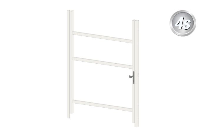 Alu okvir vrat 1-krilna brez polnila (Profil: 63 mm) - višina krila: 1400-2000 mm, naslon: desno, barva: bela