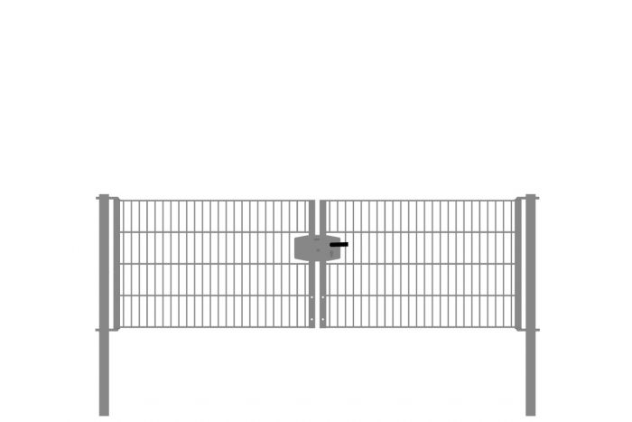 Vrata-žična rešetka David 2 - krilna 271 cm široka - cinkano ali barvano: cinkano, višina v cm: 83, širina v cm: 271, Teža v kg: 33,86