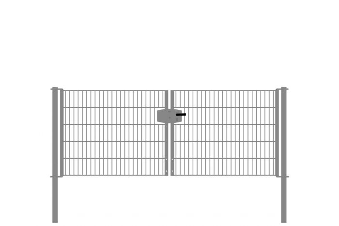 Vrata-žična rešetka David 2 - krilna 271 cm široka - cinkano ali barvano: cinkano, višina v cm: 103, širina v cm: 271, Teža v kg: 40,93