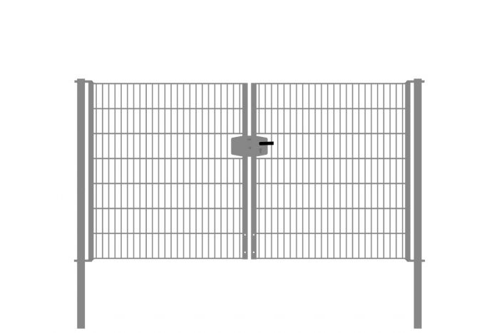 Vrata-žična rešetka David 2 - krilna 271 cm široka - cinkano ali barvano: cinkano, višina v cm: 143, širina v cm: 271, Teža v kg: 53,77