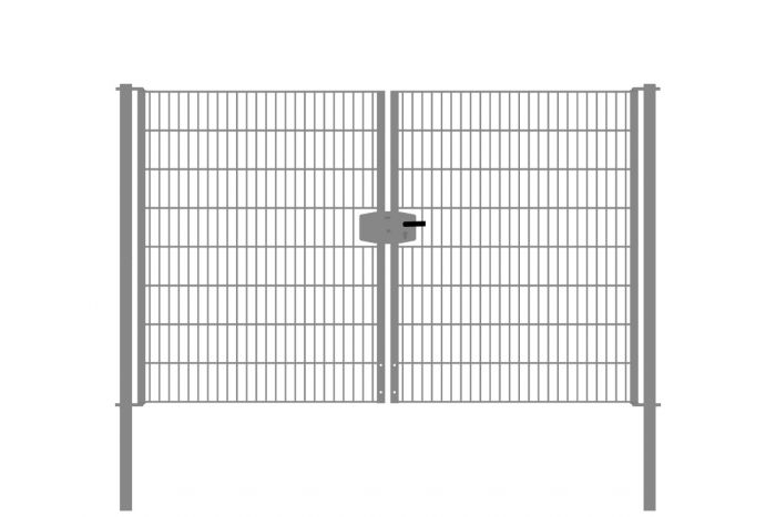 Vrata-žična rešetka David 2 - krilna 271 cm široka - cinkano ali barvano: cinkano, višina v cm: 163, širina v cm: 271, Teža v kg: 60,19
