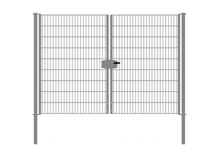 Vrata-žična rešetka David 2 - krilna 271 cm široka - cinkano ali barvano: cinkano, višina v cm: 183, širina v cm: 271, Teža v kg: 66,6
