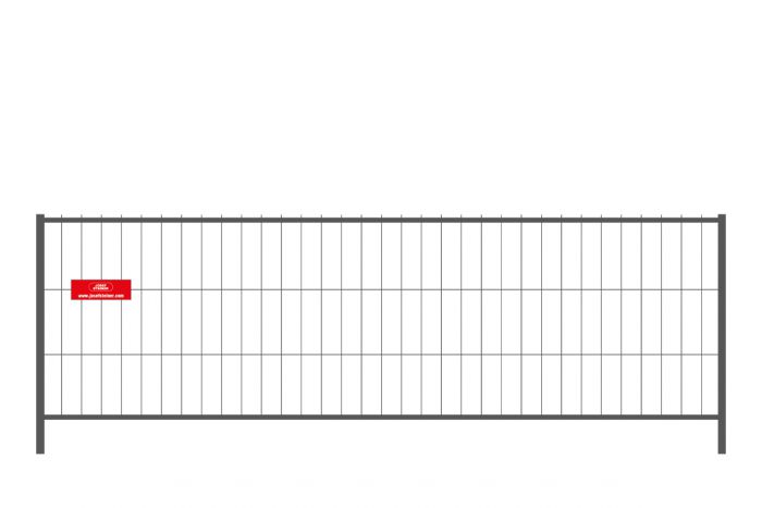 Mobilna ograja / ograja za gradbišče – širina: 3,45 m / višina: 1,20 m