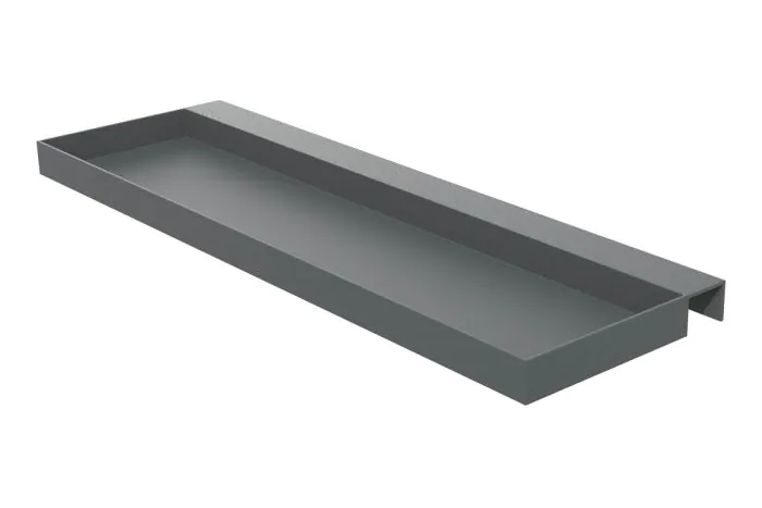 Zunanja kuhinja iz aluminija – dodatna odlagalna polica, širina: 400 mm, globina: 120 mm, višina: 20 mm