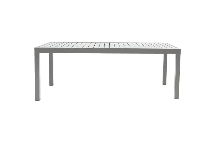 Vrtna miza Boston – nastavljiva po dolžini iz aluminija - barva: sivi aluminij, dolžina: 2000 / 2940 mm, širina: 900 mm, višina: 750 mm