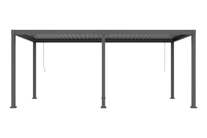 Pergola Dallas iz jekla in aluminija - barva: antracit, dolžina: 6000 mm, širina: 3000 mm, višina: 2500 mm