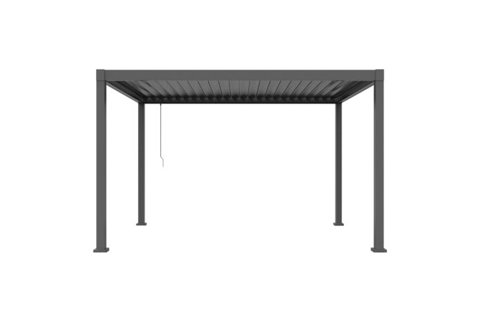 Pergola Dallas iz jekla in aluminija - barva: antracit, dolžina: 4000 mm, širina: 3000 mm, višina: 2500 mm