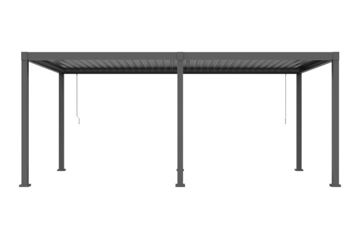 Pergola Dallas iz jekla in aluminija - barva: antracit, dolžina: 6000 mm, širina: 3000 mm, višina: 2500 mm