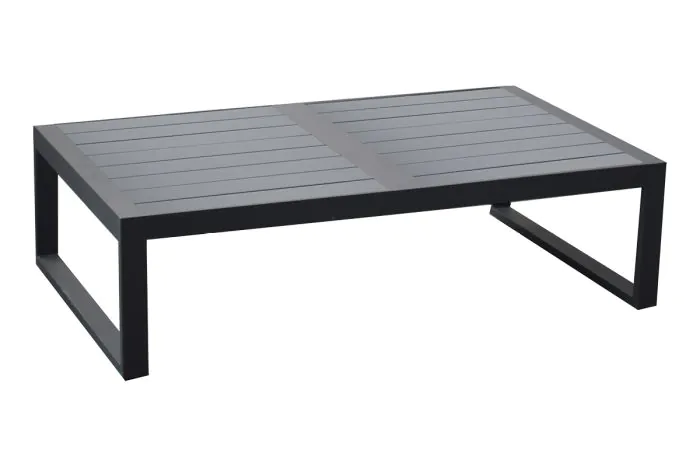 kavna mizica 2-sed Lissabon iz aluminija - barva: antracit, mere: 1180 x 690 x 320 mm