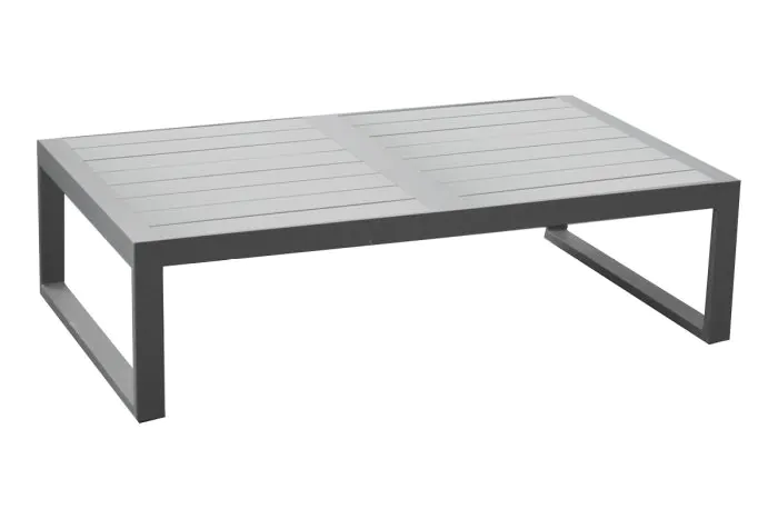 kavna mizica 2-sed Lisbon iz aluminija - barva: sivi aluminij, mere: 1180 x 690 x 320 mm