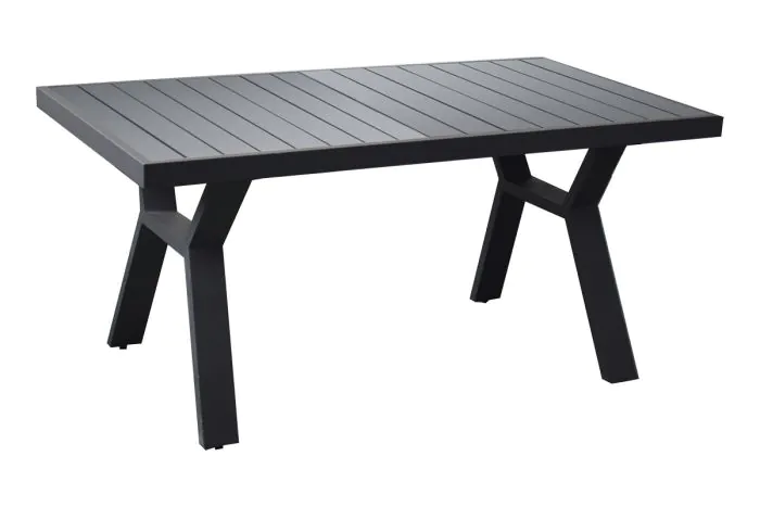 jedilna miza Lissabon iz aluminija - barva: antracit, mere: 1380 x 800 x 650 mm