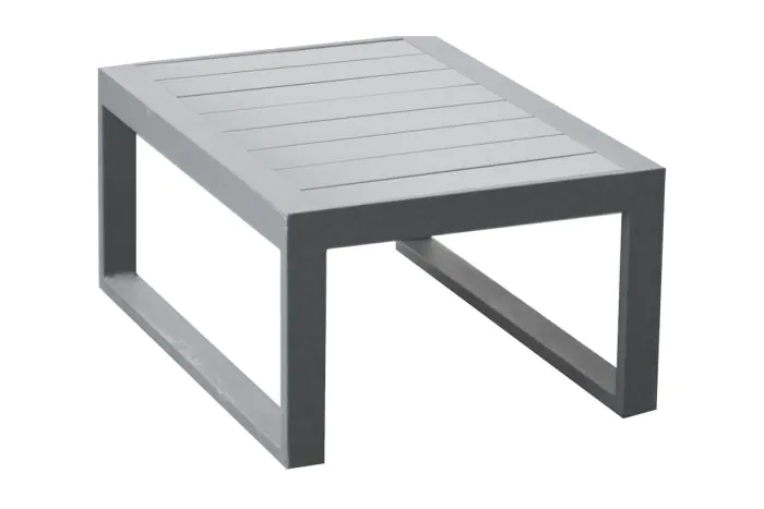 stranska miza Lissabon iz aluminija - barva: siva aluminij, mere: 690 x 500 x 320 mm