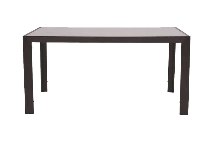 Vrtna miza z stekleno ploščo Miami  iz aluminija - barva: antrazit, dolžina: 1500 mm, dolžina: 900 mm, višina: 720 mm