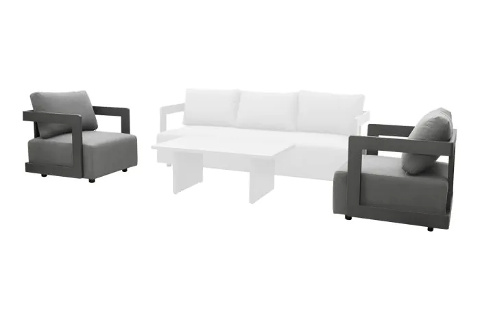 Lounge stol Porto – širina: 810 mm, globina: 865 mm, višina: 695 mm