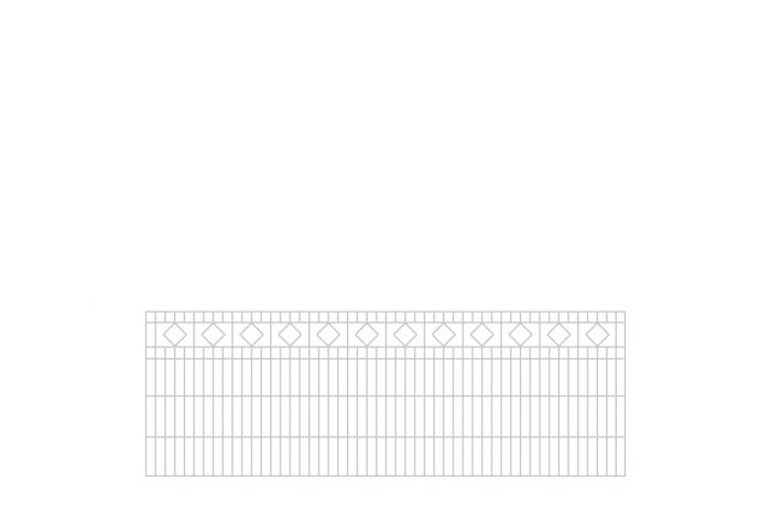 Okrasna ograja Barcelona – 251 cm dolžina - cinkano ali barvano: pocinkano, višina v cm: 083, dolžina v cm: 251