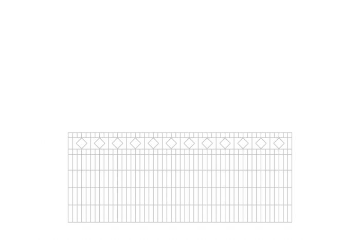 Okrasna ograja Barcelona – 251 cm dolžina - cinkano ali barvano: pocinkano, višina v cm: 103, dolžina v cm: 251