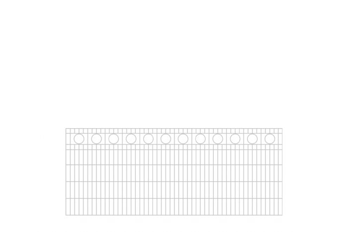 Okrasna ograja Rom – 251 cm dolžina - cinkano ali barvano: pocinkano, višina v cm: 103, dolžina v cm: 251