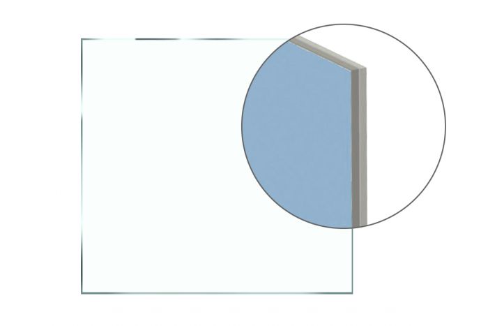 Vezano varnostno steklo 2 x 4 mm - Izvedba: prozorno,  Vrsta stekla: Float,  Napotek: cena za m²