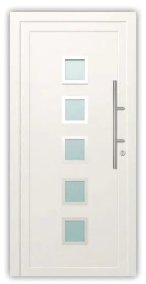 Vhodna vrata iz alu - Alu Star 1 belo - 1100 x 2100 mm (š x v), odpiranje znotraj: desno
