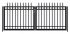 Dvokrilna vrata za kovinsko ograjo Denver - višina: 100 cm