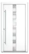 Vhodna vrata Alu Pro - Jupiter - 1100 x 2100 mm (š x v) - Barva: bela, Odpiranje znotraj: levo po DIN-u