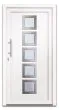Vhodna vrata Alu Pro - Quinto - 1100 x 2100 mm (š x v) - Barva: bela, Odpiranje znotraj: levo po DIN-u