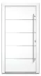 Vhodna vrata Alu Pro - Saturn - 1100 x 2100 mm (š x v)  - Barva: bela, Odpiranje znotraj: desno DIN-u