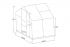 Toplogredna hiška model Žafran - barve: srebrna, dolžina: 1250 mm, višina: 1840 mm, širina: 2030 mm, okno: 1