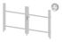 Okvir za vrata iz aluminija-brez polnila - 2-krilna (profil: 63 mm) - višina krila: 940-1500 mm, naslon: levo, barva: siva