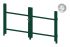 Okvir za vrata iz aluminija-brez polnila - 2-krilna (profil: 63 mm) - višina krila: 940-1500 mm, naslon: desno, barva: zelena