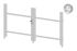 Okvir za vrata iz aluminija-brez polnila - 2-krilna (profil: 63 mm) - višina krila: 940-1500 mm, naslon: desno, barva: siva