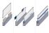 Steklena ograja čelna montaža - eloksiran aluminij -  Izvedba: za predhodno montažo, za debelino stekla: 20,76-21,52 mm, dolžina: 3 m