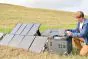 Prenosna solarna plošča - max moč: 400 W, mere raztegnjene: 1.048 x 2.333 x 25 mm