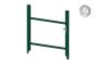 Alu okvir vrat 1-krilna brez polnila (Profil: 63 mm) - višina krila: 940-1500 mm, naslon: desno, barva: zelena