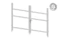 Okvir za vrata iz aluminija-brez polnila - 2-krilna (profil: 63 mm) - višina krila: 1440-2000 mm, naslon: levo, barva: siva