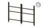 Okvir za vrata iz aluminija-brez polnila - 2-krilna (profil: 63 mm) - višina krila: 1440-2000 mm, naslon: levo, barva: čokoladno rjava