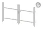 Okvir za vrata iz aluminija-brez polnila - 2-krilna (profil: 63 mm) - višina krila: 940-1500 mm, naslon: levo, barva: siva