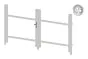 Okvir za vrata iz aluminija-brez polnila - 2-krilna (profil: 63 mm) - višina krila: 940-1500 mm, naslon: desno, barva: siva