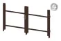 Okvir za vrata iz aluminija-brez polnila - 2-krilna (profil: 63 mm) - višina krila: 940-1500 mm, naslon: desno, barva: čokoladno rjava
