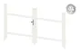 Okvir za vrata iz aluminija-brez polnila - 2-krilna (profil: 63 mm) - višina krila: 940-1500 mm, naslon: desno, barva: bela