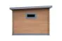 WPC vrtna hiška Alpenblick z nadkrito teraso – dolžina: 560 cm, širina: 300 cm, višina: 239 cm, barva: videz lesa