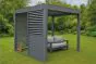 Pergola Dallas iz jekla in aluminija - barva: antracit, dolžina: 6000 mm, širina: 3000 mm, višina: 2500 mm