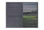 Drsna vrata stranske stene za pergolo Dallas - Barva: antracit, Višina: 2300 mm, Širina: 2710 mm, 2-delna