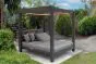 lounge ležalnik London iz aluminija - barva: antracit, mere: 2050 x 1800 x 2000 mm