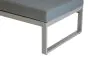 lounge sofa 2-sed levo Lissabon iz aluminija - barva aluminija: siva aluminij, barva blaga: temno siva